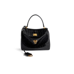 Women's Rodeo Mini Crocodile Embossed Handbag Black