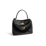 Women's Rodeo Mini Crocodile Embossed Handbag Black