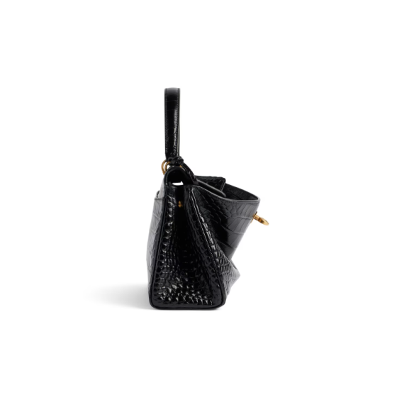 Women's Rodeo Mini Crocodile Embossed Handbag Black