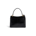 Women's Rodeo Mini Crocodile Embossed Handbag Black