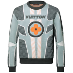 Quilted Cotton Blend Crewneck
