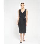 Women Quality Fashion Silk Wrap Tank Elegant Dresses Modest